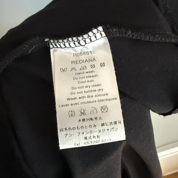 Anne Fontaine Cold Shoulder Top Size 38 Black Stretch Knit Y2K - Picture 7 of 8